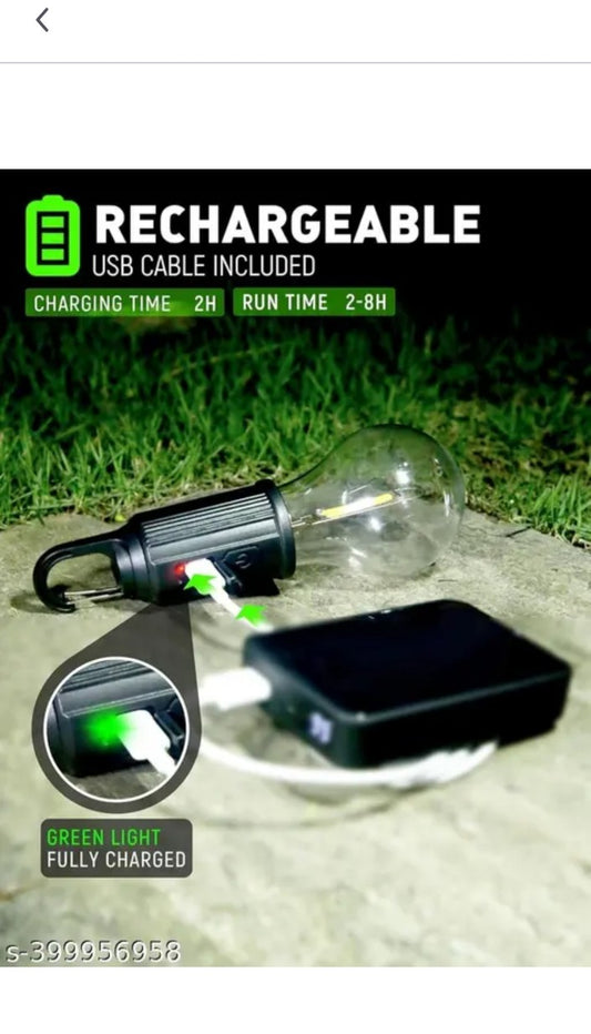 🔦 Campion USB Rechargeable Camping & Emergency LED Bulb – Portable Hanging Light for Outdoor & Indoor Use (Yellow, Pack of 1)