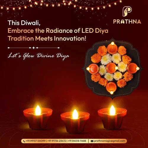 Water LED Diyas – Magical Floating Lights for Diwali Decoration | Flame-Free, Safe & Beautiful Glow (12 pcs)