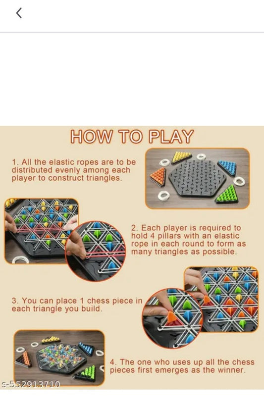 BrainFlex™ Triangle Band Strategy Game – Fun Rubber Band Puzzle for Kids & Adults