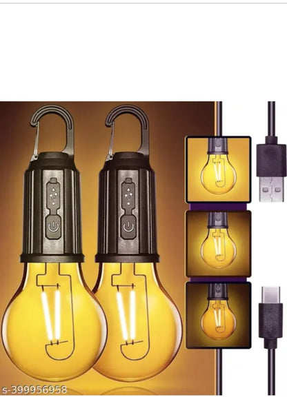 🔦 Campion USB Rechargeable Camping & Emergency LED Bulb – Portable Hanging Light for Outdoor & Indoor Use (Yellow, Pack of 1)