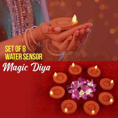 Water LED Diyas – Magical Floating Lights for Diwali Decoration | Flame-Free, Safe & Beautiful Glow (12 pcs)