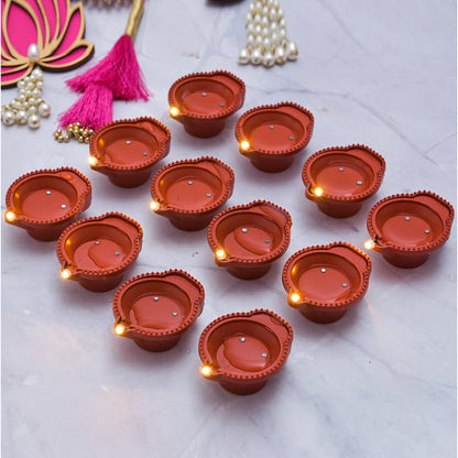 Water LED Diyas – Magical Floating Lights for Diwali Decoration | Flame-Free, Safe & Beautiful Glow (12 pcs)