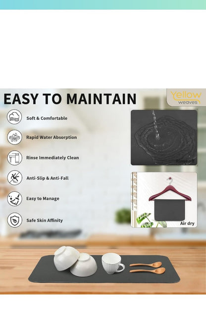 Premium Water Absorbing Dish Drying Mat – Stylish & Ultra-Functional Kitchen Essential