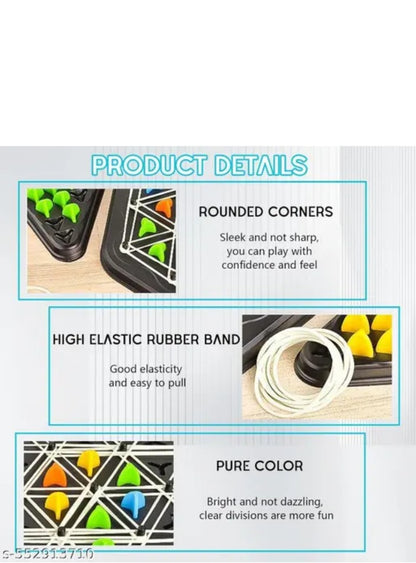 BrainFlex™ Triangle Band Strategy Game – Fun Rubber Band Puzzle for Kids & Adults