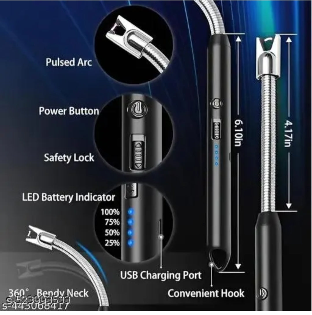 Rechargeable USB Electric Lighter for Candles and kitchen Gas