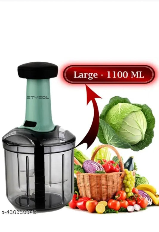 Stysol 1000 ML Handy Push Chopper vegetables and food cutter, Special Cutter