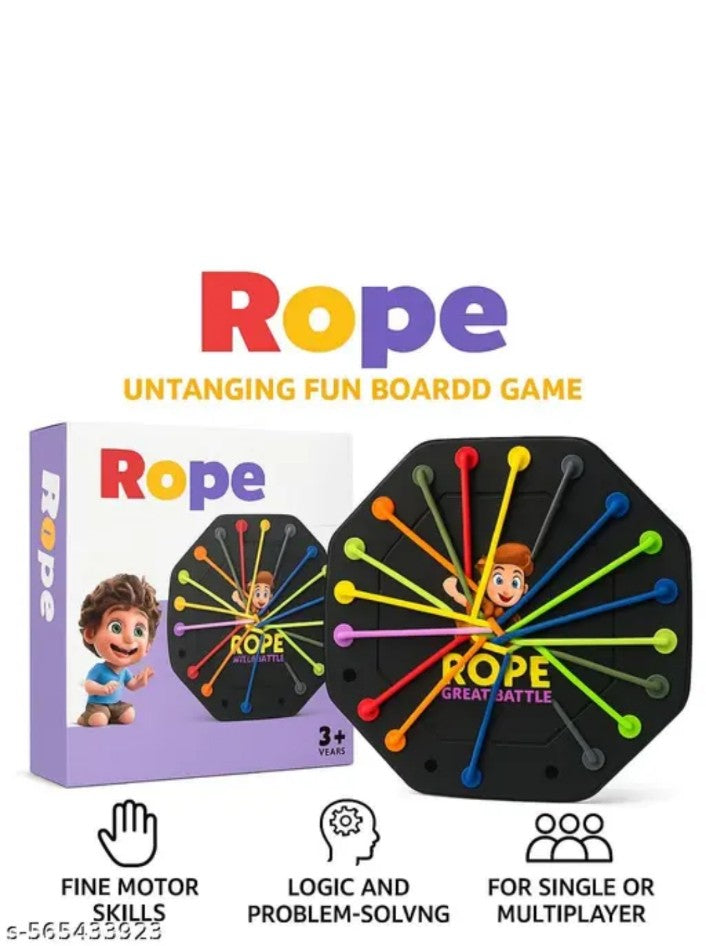 MERISHOPP Rope Untangle Toy Sensory Social Mind Toy Kids knowledge increasing Puzzle